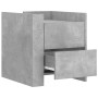 Mesita de noche madera de ingeniería gris hormigón 45x50x50 cm de , Mesitas de noche - Ref: Foro24-848286, Precio: 73,89 €, D...