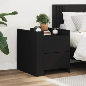 Engineered wood black bedside table 45x50x50 cm by , Nightstands - Ref: Foro24-848284, Price: 83,80 €, Discount: %