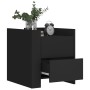 Engineered wood black bedside table 45x50x50 cm by , Nightstands - Ref: Foro24-848284, Price: 76,02 €, Discount: %