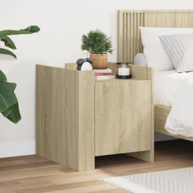 Engineered wood nightstand in Sonoma oak, 45x50x50 cm. by , Nightstands - Ref: Foro24-848299, Price: 53,00 €, Discount: %