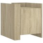 Mesita de noche madera de ingeniería roble Sonoma 45x50x50 cm de , Mesitas de noche - Ref: Foro24-848299, Precio: 58,42 €, De...