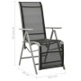 Silla de jardín reclinable textileno y aluminio plateado de vidaXL, Sillas de jardín - Ref: Foro24-312196, Precio: 108,25 €, ...