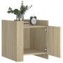 Mesita de noche madera de ingeniería roble Sonoma 45x50x50 cm de , Mesitas de noche - Ref: Foro24-848299, Precio: 58,42 €, De...