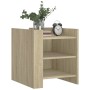 Mesita de noche madera de ingeniería roble Sonoma 45x50x50 cm de , Mesitas de noche - Ref: Foro24-848292, Precio: 65,40 €, De...