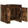 Mesita de noche madera de ingeniería roble ahumado 45x50x50 cm de , Mesitas de noche - Ref: Foro24-848301, Precio: 58,42 €, D...