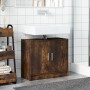 Engineered smoked oak wood bathroom cabinet 63x29x55 cm by , Bathroom furniture - Ref: Foro24-848098, Price: 59,41 €, Discoun...