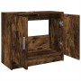 Armario de lavabo madera ingeniería roble ahumado 63x29x55 cm de , Muebles de baño - Ref: Foro24-848098, Precio: 59,41 €, Des...