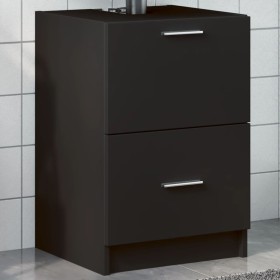 Engineered wood black bathroom cabinet 40x37x59 cm by , Bathroom furniture - Ref: Foro24-848102, Price: 76,13 €, Discount: %