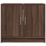 Armario de lavabo madera ingeniería marrón roble 63x29x55 cm de , Muebles de baño - Ref: Foro24-848100, Precio: 61,07 €, Desc...