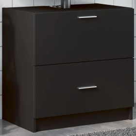 Engineered wood black vanity cabinet 59x37x59 cm by , Bathroom furniture - Ref: Foro24-848109, Price: 88,10 €, Discount: %