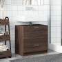 Armario de lavabo madera de ingeniería marrón roble 59x37x59 cm de , Muebles de baño - Ref: Foro24-848114, Precio: 88,10 €, D...