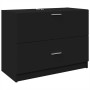 Armario de lavabo madera de ingeniería negro 78x37x59 cm de , Muebles de baño - Ref: Foro24-848116, Precio: 103,99 €, Descuen...