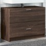 Armario de lavabo madera de ingeniería marrón roble 78x37x59 cm de , Muebles de baño - Ref: Foro24-848121, Precio: 103,36 €, ...