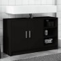 Armario de lavabo madera de ingeniería negro 90x29x55 cm de , Muebles de baño - Ref: Foro24-848123, Precio: 81,24 €, Descuent...