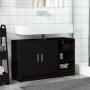 Engineered wood black bathroom cabinet 90x29x55 cm by , Bathroom furniture - Ref: Foro24-848123, Price: 81,24 €, Discount: %