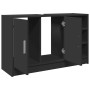 Engineered wood black bathroom cabinet 90x29x55 cm by , Bathroom furniture - Ref: Foro24-848123, Price: 81,24 €, Discount: %