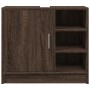 Armario de lavabo madera ingeniería marrón roble 63x29x55 cm de , Muebles de baño - Ref: Foro24-848135, Precio: 62,38 €, Desc...