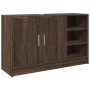 Engineered wood bathroom vanity in brown oak, 90x29x55 cm by , Bathroom furniture - Ref: Foro24-848128, Price: 80,34 €, Disco...