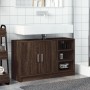 Engineered wood bathroom vanity in brown oak, 90x29x55 cm by , Bathroom furniture - Ref: Foro24-848128, Price: 80,34 €, Disco...