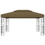 Pavillon mit Doppeldach taupegrau 3x4m 180 g/m² von vidaXL, Zelte und Pavillons - Ref: Foro24-312244, Preis: 407,59 €, Rabatt: %