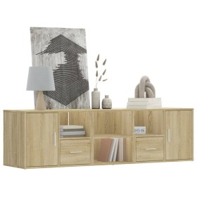 Corner furniture made of Sonoma oak engineered wood, measuring 160x40x45 cm. by , Closets and storage - Ref: Foro24-3307821, ...