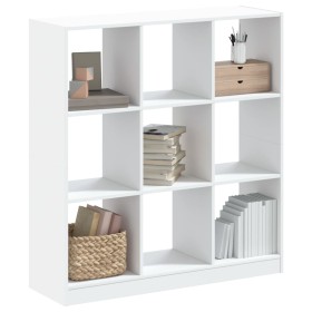 Estantería de madera de ingeniería blanca 102x32x108 cm de , Librerías y estanterías - Ref: Foro24-3307837, Precio: 109,99 €,...