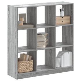 Estantería madera de ingeniería gris Sonoma 102x32x108 cm de , Librerías y estanterías - Ref: Foro24-3307842, Precio: 109,99 ...