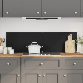 Kitchen splashbacks 2 units black tempered glass 70x60 cm by , Kitchen tools and utensils - Ref: Foro24-3315797, Price: 67,99...