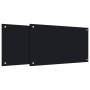 Kitchen splashbacks 2 units black tempered glass 70x60 cm by , Kitchen tools and utensils - Ref: Foro24-3315797, Price: 68,23...