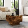 Side table with smoked oak engineered wood and LED, 40x40x30 cm. by , Coffee table - Ref: Foro24-847501, Price: 74,99 €, Disc...