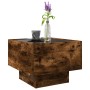 Side table with smoked oak engineered wood and LED, 40x40x30 cm. by , Coffee table - Ref: Foro24-847501, Price: 74,99 €, Disc...