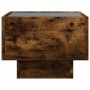 Mesa auxiliar y LED madera ingeniería roble ahumado 40x40x30 cm de , Mesas de centro - Ref: Foro24-847501, Precio: 74,99 €, D...