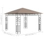 Pavillon mit taupegrauem Moskitonetz 3x3x2,73 m 180 g/m² von vidaXL, Zelte und Pavillons - Ref: Foro24-312251, Preis: 288,80 ...