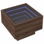 Mesa auxiliar con LED madera ingeniería marrón roble 40x40x30cm de , Mesas de centro - Ref: Foro24-847503, Precio: 77,65 €, D...