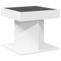 Mesa de centro con luz LED madera ingeniería blanca 50x50x45 cm de , Mesas de centro - Ref: Foro24-847560, Precio: 113,06 €, ...