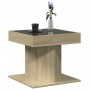 Center table and LED engineered oak wood Sonoma 50x50x45 cm by , Coffee table - Ref: Foro24-847562, Price: 108,99 €, Discount: %