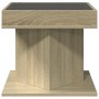 Center table and LED engineered oak wood Sonoma 50x50x45 cm by , Coffee table - Ref: Foro24-847562, Price: 108,99 €, Discount: %