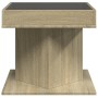 Center table and LED engineered oak wood Sonoma 50x50x45 cm by , Coffee table - Ref: Foro24-847562, Price: 108,99 €, Discount: %