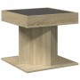 Mesa de centro y LED madera ingeniería roble Sonoma 50x50x45 cm de , Mesas de centro - Ref: Foro24-847562, Precio: 109,24 €, ...