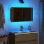 Armario con espejo LED madera roble Sonoma 80x12x45 cm de , Tocadores de baño - Ref: Foro24-849642, Precio: 80,99 €, Descuent...