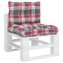 Cushions for pallets, 2 units, red checkered fabric. by , Cushions for chairs and sofas - Ref: Foro24-360847, Price: 34,38 €,...