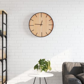 Reloj de pared de hierro y madera de ingeniería marrón Ø39 cm de , Relojes de pared - Ref: Foro24-4008398, Precio: 29,99 €, D...