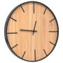 Reloj de pared de hierro y madera de ingeniería marrón Ø39 cm de , Relojes de pared - Ref: Foro24-4008398, Precio: 27,24 €, D...