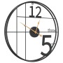 Black iron wall clock Ø50 cm by , Wall clocks - Ref: Foro24-4008401, Price: 53,99 €, Discount: %