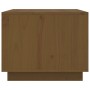 Mesa de centro madera maciza de pino marrón miel 80x50x40 cm