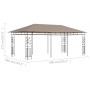 Pavillon mit taupegrauem Moskitonetz 6x3x2,73 m 180 g/m² von vidaXL, Zelte und Pavillons - Ref: Foro24-312253, Preis: 278,92 ...