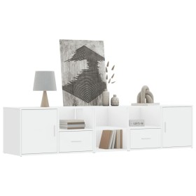 Engineered wood white corner furniture 200x40x45 cm by , Closets and storage - Ref: Foro24-3307828, Price: 160,22 €, Discount: %