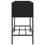 Pflanzgefäße mit Regal 2 Stück Kunststoff-Rattan Schwarz 90x40x75 cm von , Töpfe und Pflanzgefäße - Ref: Foro24-3210507, Prei...