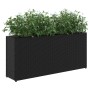 Blumenkästen mit 2 Blumentöpfen 2 Stück Rattan PE schwarz 90x20x40 cm von , Töpfe und Pflanzgefäße - Ref: Foro24-3210513, Pre...