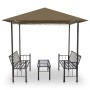 Garden kiosk table and benches taupe gray 180g/m² 2.5x1.5x2.4m by vidaXL, Tents and gazebos - Ref: Foro24-312222, Price: 330,...